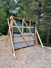 Large triple pane insulated glass panels.