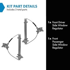 Front Power Window Regulator Set Compatible with 2003-2006 Mitsubishi WRA51018