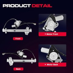 Front Driver Side Power Window Regulator with Motor (6 Pins) Front Driver (LH)