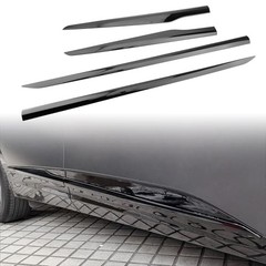 Body Side Door Moulding Covers Trim Compatible with Kia Sportage Glossy Black