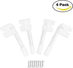 Heavy Duty RV Side Curtain Hold Down Hooks, White 4 Pack, Fits Tr Size: 4 Pack