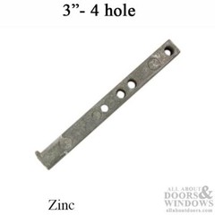 Pivot Bar, 3 inch, 4 hole Columbia / Boreal Vinyl Window – Zinc