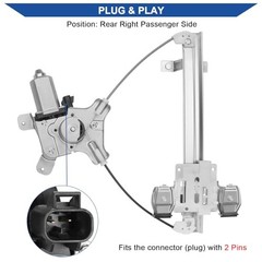 Window Regulator with Motor OE 741-391 | Compatible Rear Right Passenger Side