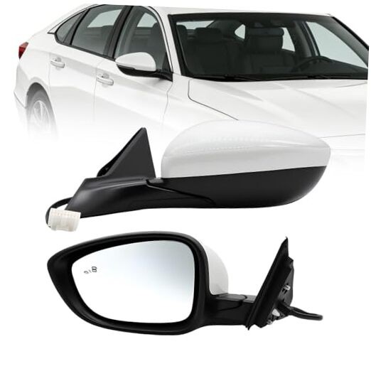 Left Driver Side Mirror Assembly Compatible with 2018-2022 Accord EX Hybrid EX