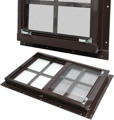 Aluminum 12×18 Shed Windows with Tempered Glass – 2 Pack for Easy Installation