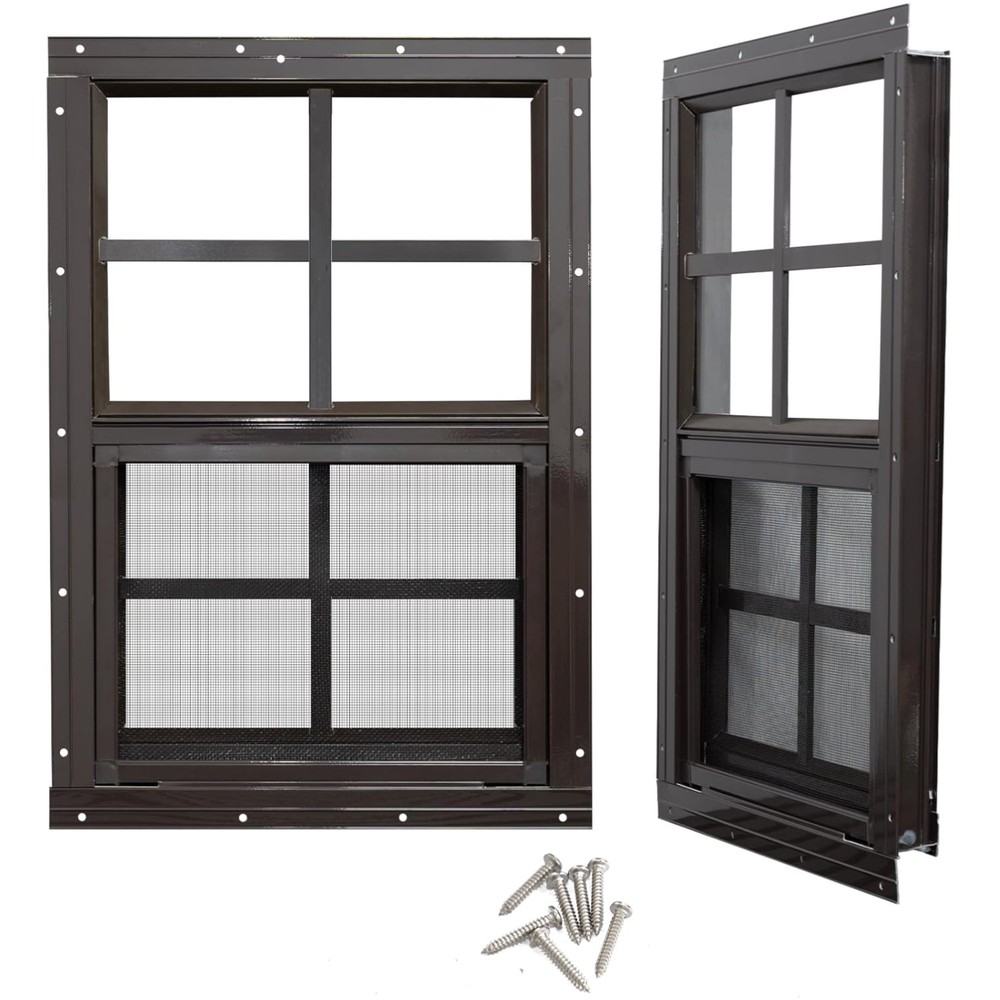 Weather-Resistant Flush Mount 18×23 Shed Windows – 2 Pack with Easy DIY Setup