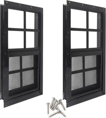 Versatile 12″ x 18″ Tempered Glass Windows for Sheds, Coops & Garages – 2 Pack