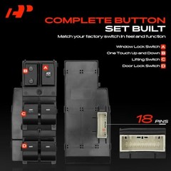 Front Left Driver Side Power Window Switch | Compatible with Hyundai Elantra