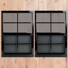 24×36 Shed Windows 2 Pack Tempered Glass Flush Mount Chicken Coop Window Kit