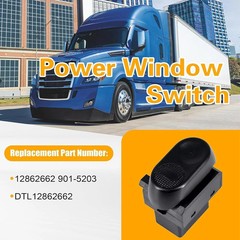 Window Switch Front Left Driver Side Compatible with Freightliner Cascadia 2007-