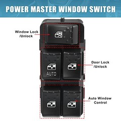 Replacement Driver Master Power Window Switch for 03-07 Saturn Ion 22664398