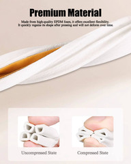 Weather Stripping Door Seal Strip, EPDM Foam Self-Adhesive Door Sweep Tape 6m
