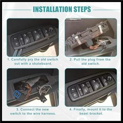 Front Left Driver Side Master Power Window Switch Replaces Fit for Mazda 2 –