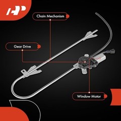 Front Left Driver Side Power Window Regulator with 2-Pin Front Driver (LH)