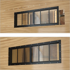 Shed Windows 2 Pack, 12″X36″ Sliding Windows Transom Window with Tempered Glass