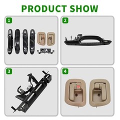 7 Piece Door Handles Kits Compatible with Sienna 1998-2003 80850 80357 80359