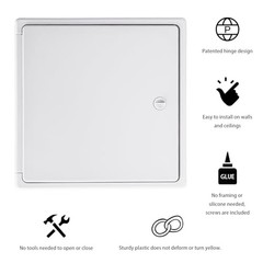 Access Panel 8×8 Door Plastic White Wall Ceiling Mounting