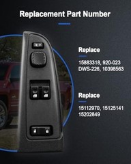 15883318 Master Power Window Switch w/Bezel Front Driver Side Replace 15883318