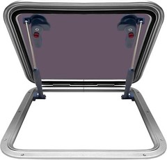 ISURE MARINE Anodized Aluminum Push Out Deck Hatch Square Opening Boat Yacht