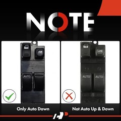 Front Left Driver Side Power Window Switch – Only Driver Auto Down – Auto Down