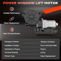 742-720 Front Left Driver Side Power Window Lift Motor with Anti-Clip Function