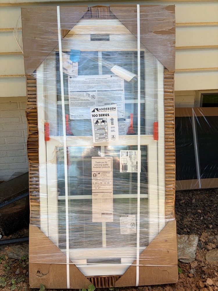Andersen Series 100, 23.5 x 47.5 double hung window, White, new, $400+value