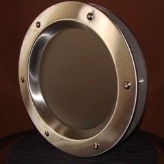 PORTHOLE FOR DOORS STAINLESS STEEL phi 350 mm.New.