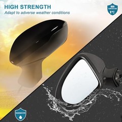 Left Driver side Mirror Fits 2016-2019 Chevy Cruze Left 3 Pins Black