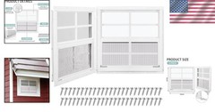 2 Pack 16” x 16” White Shed Windows with Tempered Glass