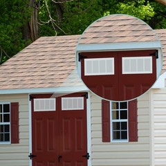 2 Pk 10”x23” White Flush Mount Shed Window with Tempered Glass Household