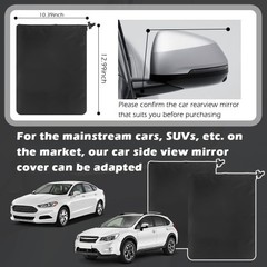 2PCS Side Mirror Covers, Drawstring-style Mirror Covers Provide Protection from