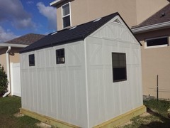 Shed Windows & More 12″ w x 18″ t Black Flush Aluminum shed Windows Tempered