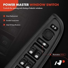 15883323 Front Driver Side Master Power Window Switch & Bezel Compatible with
