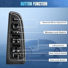 15883323 Driver Side Power Window Switch & Bezel Compatible with 2003-2006