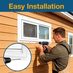 NeatiEase 36″x24″ Basement Window White