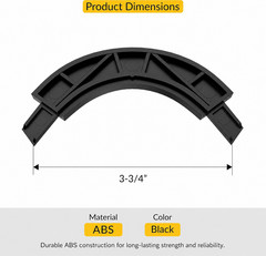 2x Screen Corner Black ABS, 1-11/16″ Radius Corner Connector for RV Window