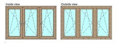 Avora Triple Sash Tilt and Turn in Oak Malt 72″ x 48″