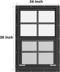 Stylish 2 Pack Flush Mount Windows for Playhouses & Barns – 24″ x 36″ Size