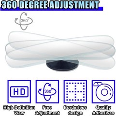 2PCS Blind Spot Mirror, HD Glass Rotate Adjustable Side Mirror, St Size: Strip