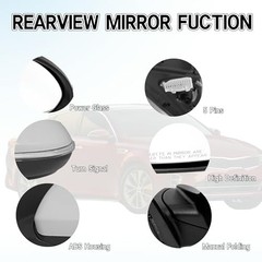 Left Driver Side Mirror Compatible with 2016 L-Driver Side 16-18 Natural White
