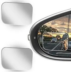 2Pcs Square Blind Spot Mirrors, Side Mirror Blindspot Adjustable Angle 360 Degre