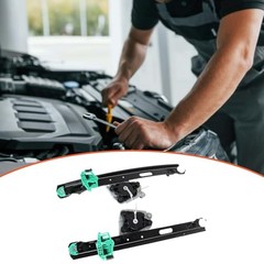 2PCS Power Window Regulator Rear Row Left and Right Without Motor Replacement