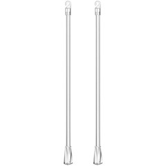 2 Pcs Drapery Pull Rod Curtain for Tie up Telescopic Blind Wand Clear