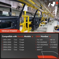 Power Window Regulator with Motor Replacement for Honda Civic Front Passenger