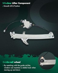 Passenger Side Power Window Regulator With Motor Fit Front Right Black/White