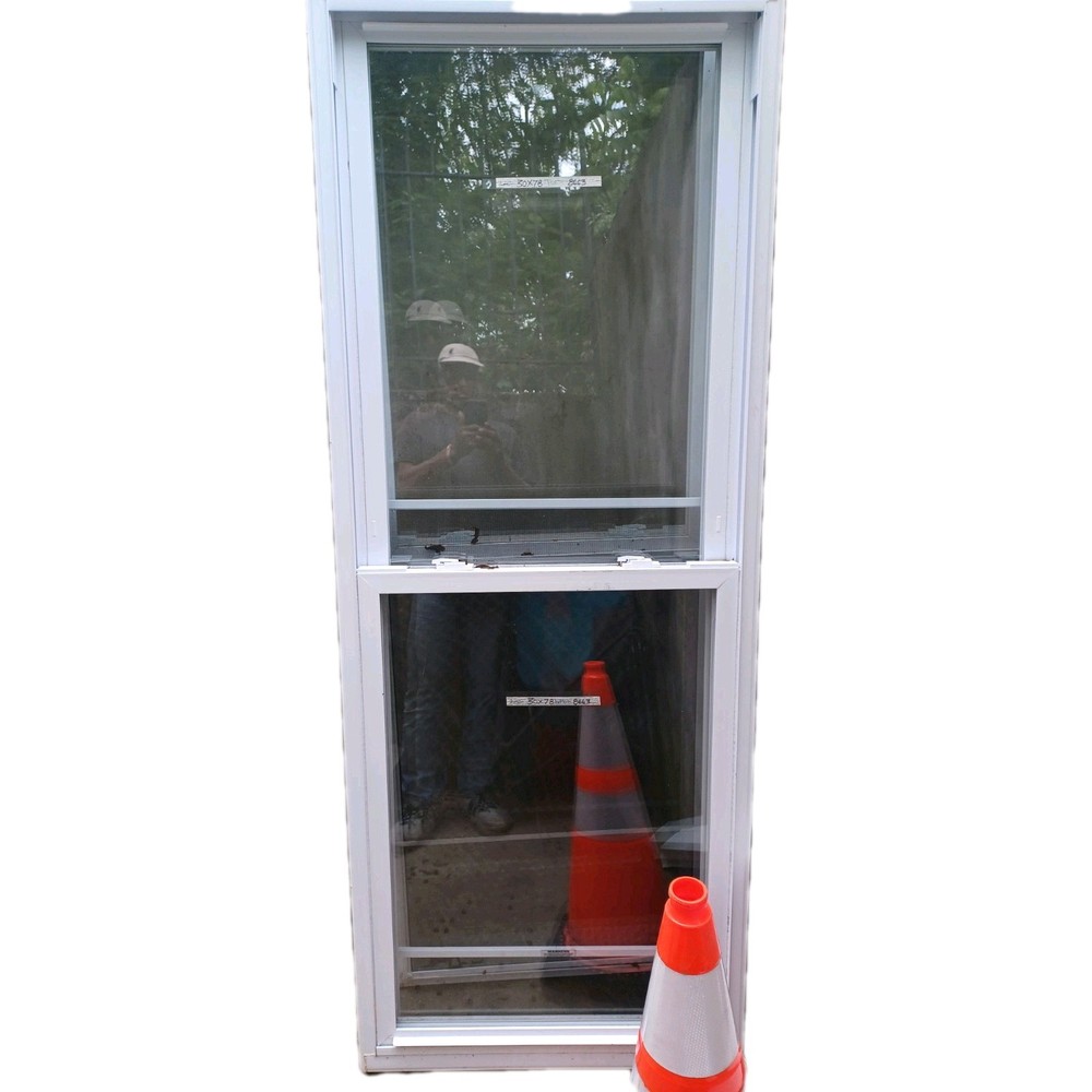 White Single-Hung Vinyl Home Window with Insect Screen