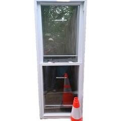 White Single-Hung Vinyl Home Window with Insect Screen