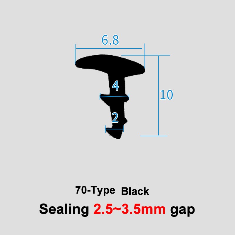 UPVC Door Window Gasket Seal Strip Glass Fixed Repair Seal Waterproof Shockproof