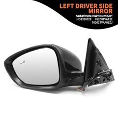 Left Driver Side Mirror Assembly Compatible with 2018-2022 Accord LX Sport