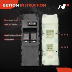 Front Left Driver Side Power Window Switch | Compatible with Dodge Dakota